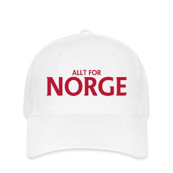 Allt för Norge – logo patriotique - Casquette Flexfit - blanc - Devant