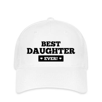 Best daughter ever - Flexfit Cap - Weiß - Vorne
