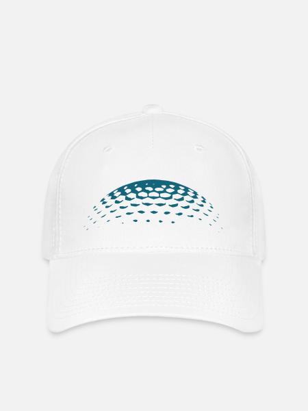 Golfball blau - Flexfit Cap - Weiß
