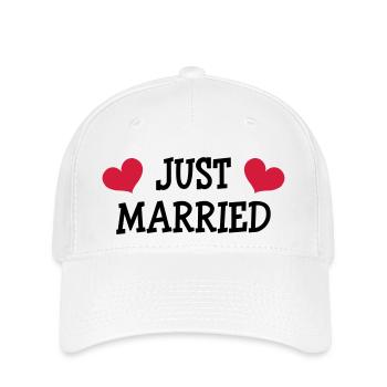 Just Married - Wedding - Flexfit Cap - white - Front