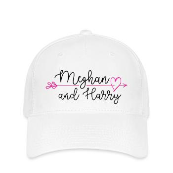 HT Royal Wedding Meghan Harry Arrow - Casquette Flexfit - blanc - Devant