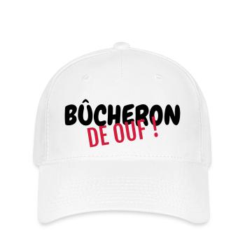 bûcheron / forêt / arbre / bois - Casquette Flexfit - blanc - Devant