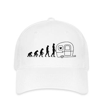 CAMPING EVOLUTION ! CAMPING-CAR DE LA VIE EN VANS - Casquette Flexfit - blanc - Devant