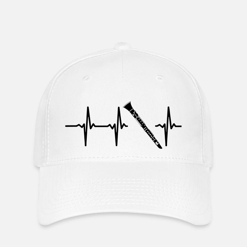 A HEART IS BEATING FOR THE CLARINET! - Flexfit Cap - white