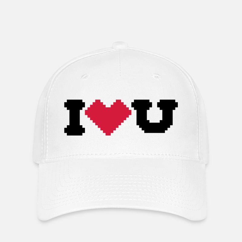 i love u - Flexfit Cap - white