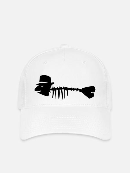 fischgraete mit hut - Flexfit Cap - Weiß