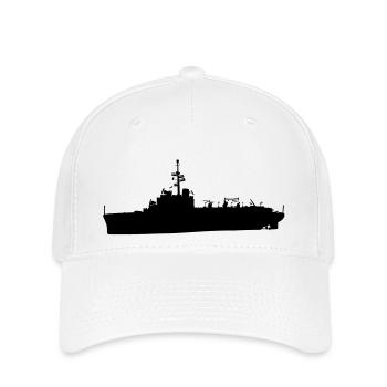 Boot Schiff Militärhubschrauber Tür - Flexfit Cap - Weiß - Vorne
