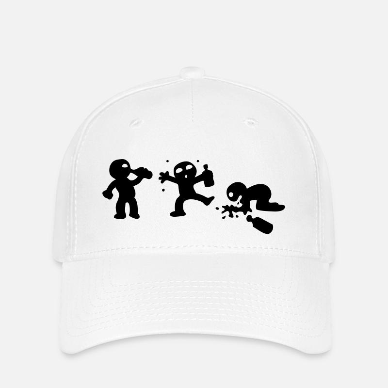 betrunken - Flexfit Cap - Weiß
