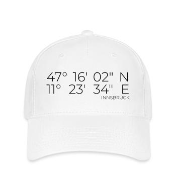Koordinaten Innsbruck Österreich - Flexfit Cap - Weiß - Vorne