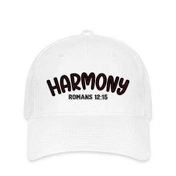 Harmony Red Line Typography - Flexfit Cap - white - Front