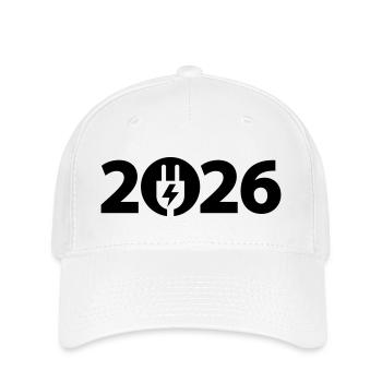 Elektriker 2026, Elektroniker 2026, Strom 2026 - Flexfit Cap - Weiß - Vorne