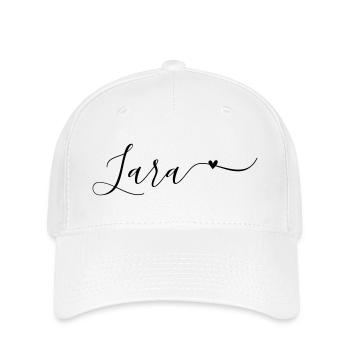 Lara Name Vorname Dekorativ - Flexfit Cap - Weiß - Vorne