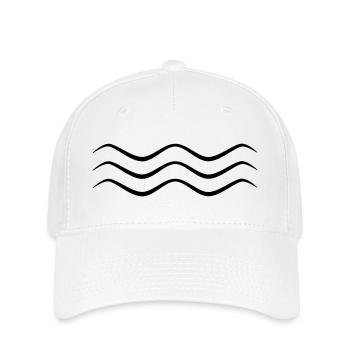 Symbol Welle dreifach - Flexfit Cap - Weiß - Vorne