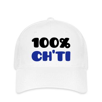 Ch'ti 100% (V) - Flexfit Cap - Weiß - Vorne