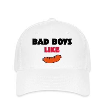 saucisse - Casquette Flexfit - blanc - Devant