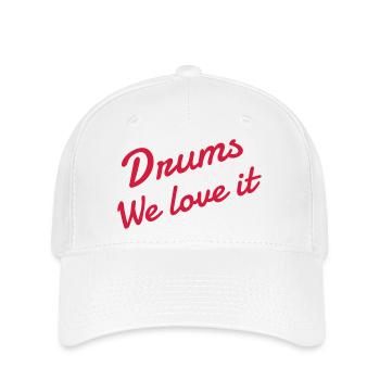 Batterie Batteur Musique Musicien Concert - Casquette Flexfit - blanc - Devant