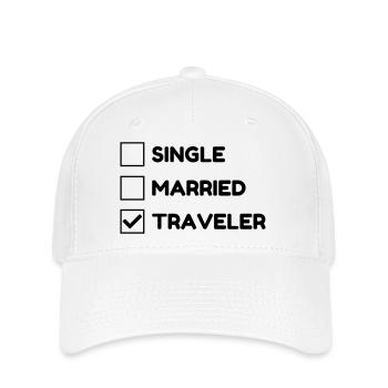 Reisen / Reisende / Urlaub / Tourismus - Flexfit Cap - Weiß - Vorne