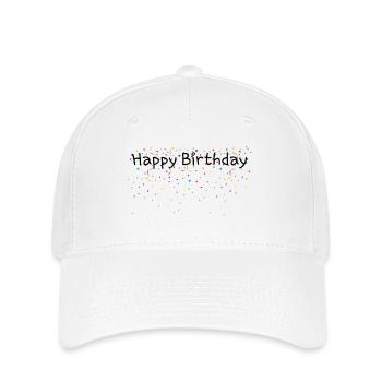 Confetti Joyeux anniversaire - Casquette Flexfit - blanc - Devant