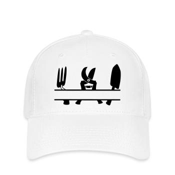 Bannière de texte de l’outil jardinier - Casquette Flexfit - blanc - Devant