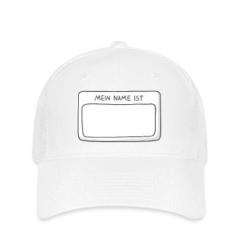 Namensschild mein Name ist - Flexfit Cap - Weiß - Vorne