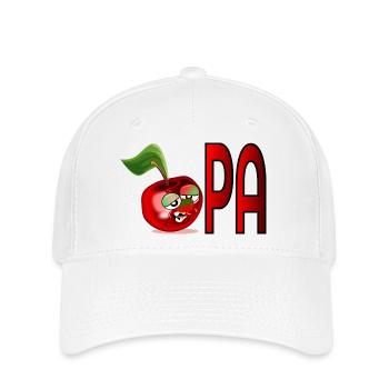 Schriftzug OPA - Großvater - Großpapa Rentner - Flexfit Cap - Weiß - Vorne