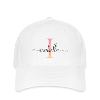 I | Monogramm | Name | Isabella |Watercolor - Flexfit Cap - Weiß - Vorne