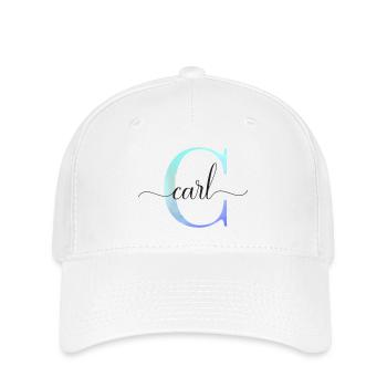 C| Monogramm | Name | Carl | Watercolor - Flexfit Cap - Weiß - Vorne
