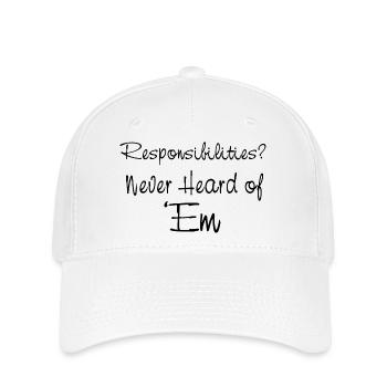 Des responsabilités dont on n’a jamais entendu parler - Casquette Flexfit - blanc - Devant