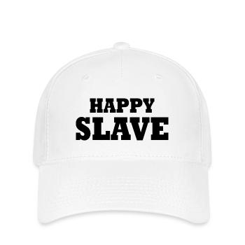 Happy slave - Flexfit Cap - Weiß - Vorne