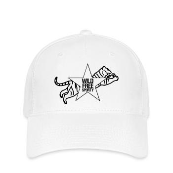 Sport Sportler Tiger Tier Fun Sprüche Geschenk - Flexfit Cap - Weiß - Vorne