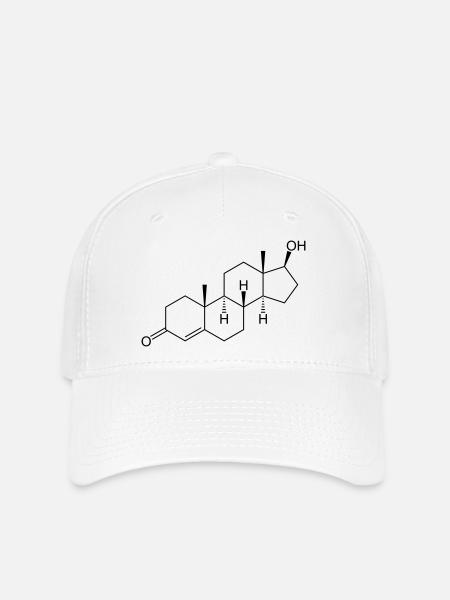 testosterone - Flexfit Cap - Weiß