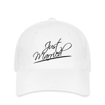 Just Married Logo Design - Casquette Flexfit - blanc - Devant