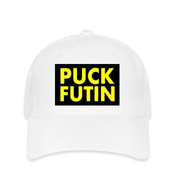 Puck futin - Flexfit Cap - Weiß - Vorne