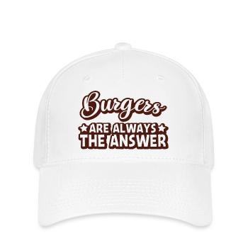 Burger Love Graphic - Flexfit Cap - white - Front