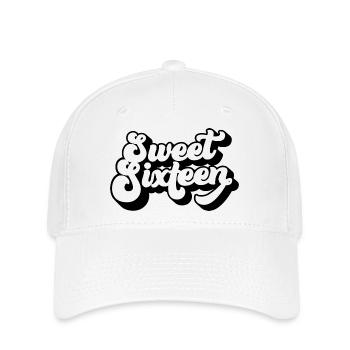 Sweet Sixteen Mignon cadeau de 16 ans - Casquette Flexfit - blanc - Devant