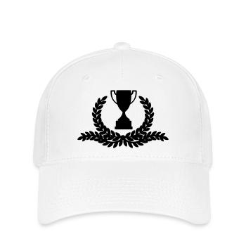 Lorbeerkranz mit langen Ablegern von Zweigen - Flexfit Cap - Weiß - Vorne