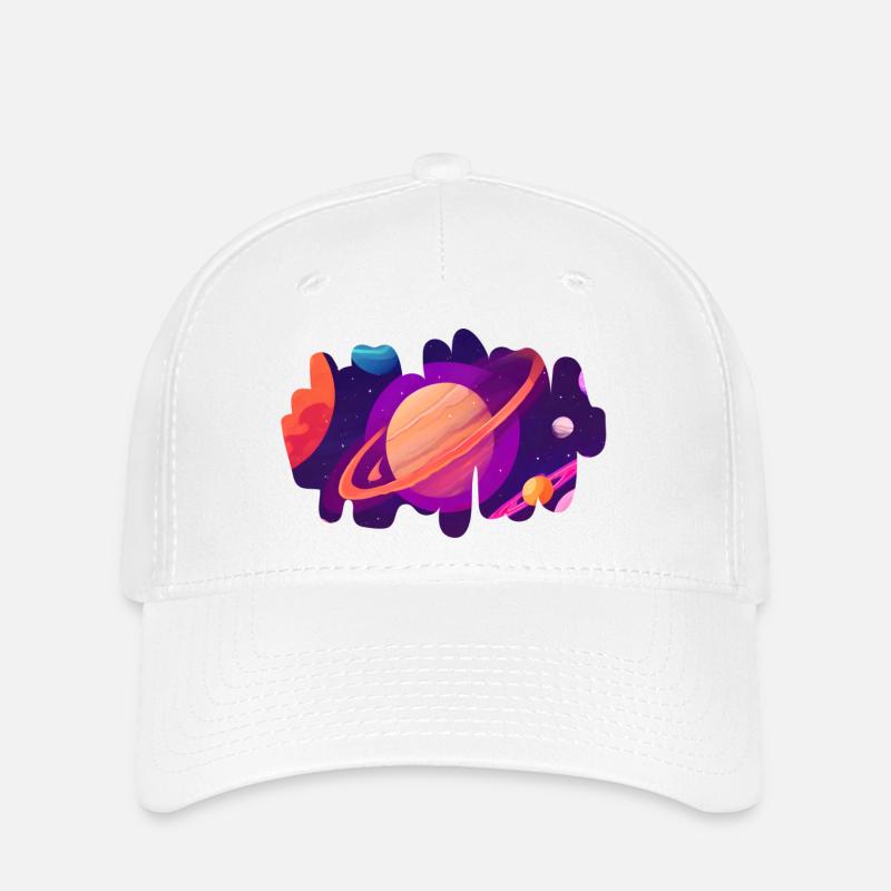Kosmisches Herz - Flexfit Cap - Weiß