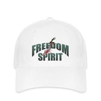 Freedom Spirit Dagger Dagger Knife Drawing - Flexfit Cap - white - Front