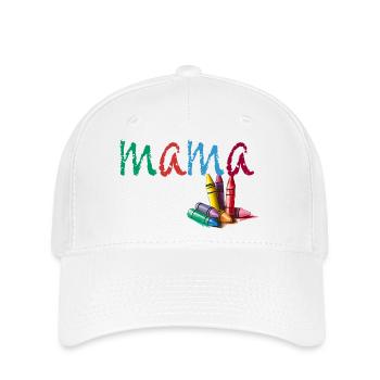 Mom - Chalk colorful - Flexfit Cap - white - Front