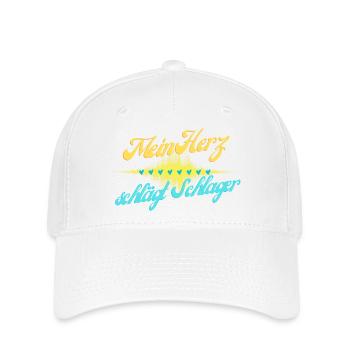 Mon cœur bat Schlager - Casquette Flexfit - blanc - Devant