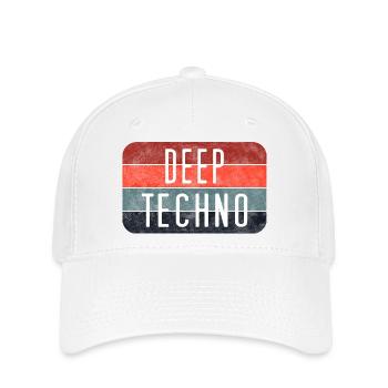 Rayures dégradées techno profondes - Casquette Flexfit - blanc - Devant