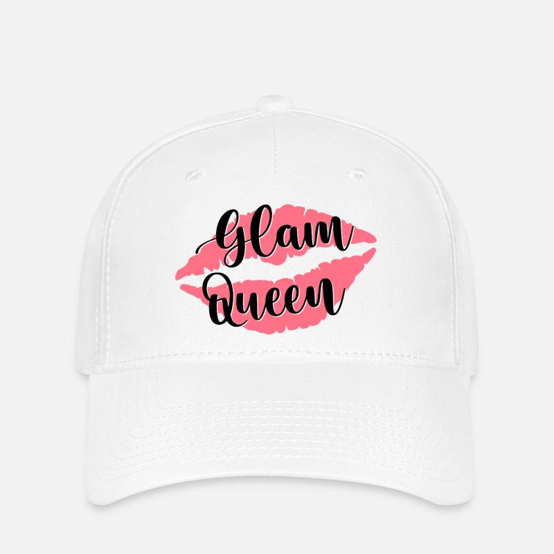 Glam Queen Kuss - Flexfit Cap - Weiß