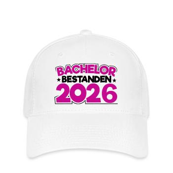 Bachelor 2026 Abschluss Promotion Sponsion - Flexfit Cap - Weiß - Vorne