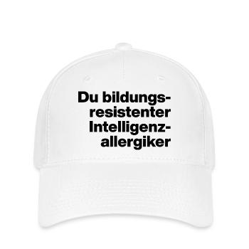 YOU EDUCATION-RESISTANT INTELLIGENCE ALLERGY SUFFERER. - Flexfit Cap - white - Front