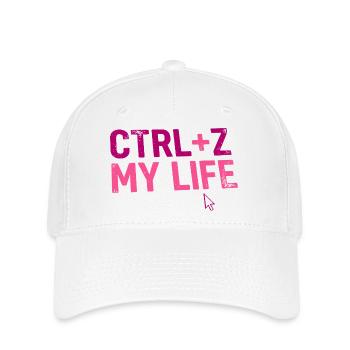 Developer Fun Tasche, CTRL + Z My Life - Flexfit Cap - Weiß - Vorne