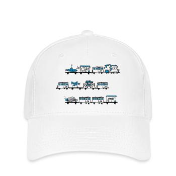 Lokomotivführer-T-Shirt - Flexfit Cap - Weiß - Vorne