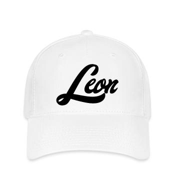Leon Nom Futuriste Galaxie Rêve Humeur - Casquette Flexfit - blanc - Devant