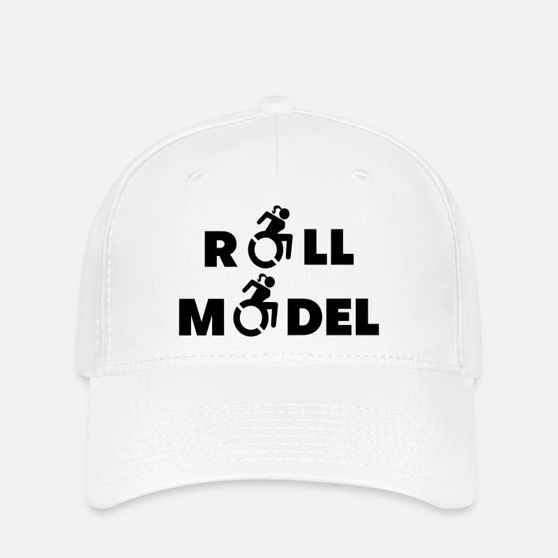 A female wheelchair user is roll model * - Flexfit Cap - white