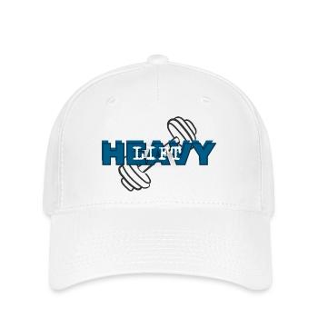 Lift Heavy - Flexfit Cap - Weiß - Vorne