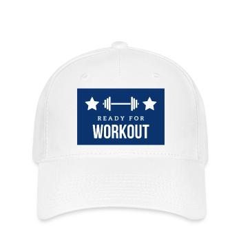 Ready for Workout - Flexfit Cap - Weiß - Vorne